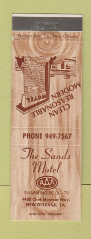Matchbook Cover - Sands Motel New Orleans LA