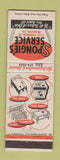 Matchbook Cover - Spongie's Service Vending Reading PA billiards juke box
