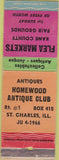 Matchbook Cover - Flea Markets ST Charles IL Antiques WEAR