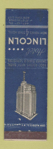 Matchbook Cover - Hotel Lincoln New York City