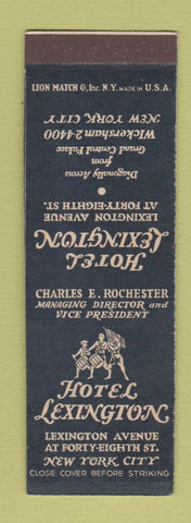 Matchbook Cover - Hotel Lexington New York CIty