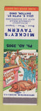 Matchbook Cover - Mickey's Tavern Dayton OH hillbilly Hungarian SAMPLE