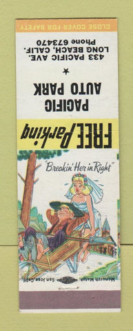 Matchbook Cover - Pacific Auto Park Long Beach CA hillbilly