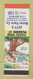 Matchbook Cover - Ott's Motor Parts auto Detroit MI hillbilly