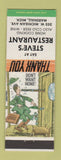 Matchbook Cover - Steve's Restaurant Marshall MI hillbilly
