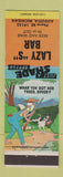 Matchbook Cover - Lazy S Bar Augusta MI hillbilly