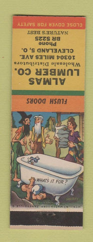 Matchbook Cover - Almas Lumber Cleveland OH hillbilly Terry Says girlie #2