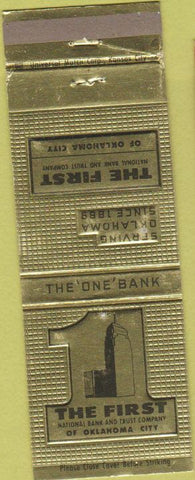 Matchbook Cover - 1st Bank of Oklahoma City OK
