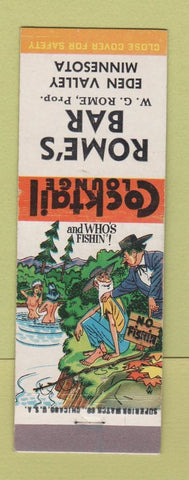 Matchbook Cover - Rome's Bar Eden Valley MN hillbilly
