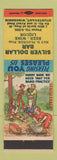 Matchbook Cover - Sivler Dollar Bar Sturtevant WI hillbilly