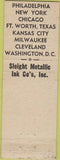 Matchbook Cover - Sleight Metallic Inc