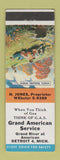 Matchbook Cover - Grand American Service oil gas Detroit MI