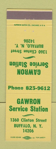 Matchbook Cover - Gawron Service oil gas Buffalo NY