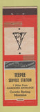 Matchbook Cover - Teepee Service oil gas Corwin Spring MT
