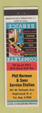 Matchbook Cover - Phil Herman Sons Service oil gas Englewood NJ