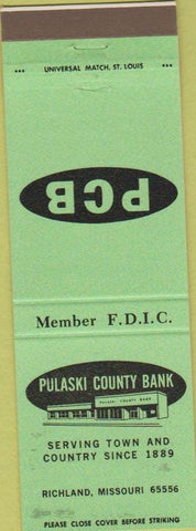 Matchbook Cover - Pulaski County Bank Richland MO