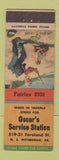Matchbook Cover - Oscar's Service oil gas Pittsburgh PA