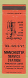 Matchbook Cover - Manchester Service oil gas Manchester Center NH