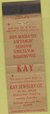 Matchbook Cover - Kay Jewelery Columbus OH