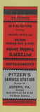 Matchbook Cover - Pitzer's Service oil gas Aspers PA Trucking