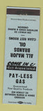 Matchbook Cover - Pay Less Gas oil Burns Hines OR
