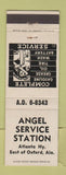 Matchbook Cover - Angel Servie oil gas Oxford AL