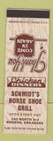 Matchbook Cover - Schmidt's Horse Shoe Grill Rogers AR