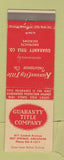 Matchbook Cover - Guaranty Title Company Hot Springs AR
