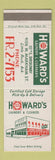Matchbook Cover - Howard's Laundry Cleaners Little Rock AR