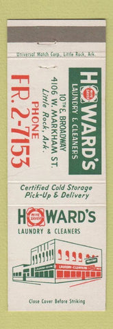 Matchbook Cover - Howard's Laundry Cleaners Little Rock AR