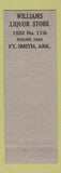 Matchbook Cover - H&H Liquor Store Crown Beverage Fort Smith AR