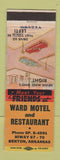 Matchbook Cover - Ward Motel Restaurant Benton AR