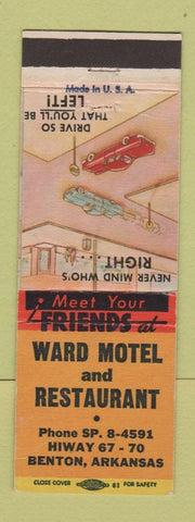 Matchbook Cover - Ward Motel Restaurant Benton AR