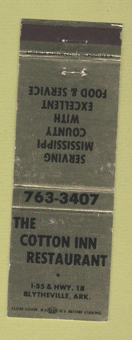 Matchbook Cover - Cotton Inn Restaurant Blytheville AR