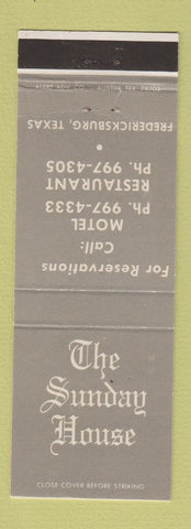 Matchbook Cover - Sunday House Motel Fredericksburg TX