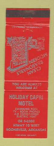 Matchbook Cover - Holiday Capri Motel Booneville AR