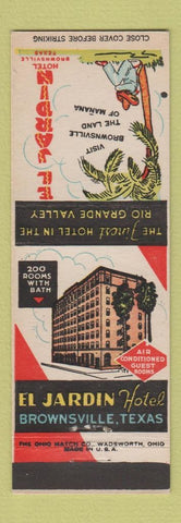 Matchbook Cover - El Jardin Hotel Brownsville TX