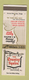 Matchbook Cover - Country Squire Restaurant Grayslake IL