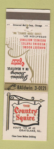 Matchbook Cover - Country Squire Restaurant Grayslake IL