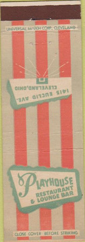 Matchbook Cover - Playhouse Restaurant Bar Cleveland OH