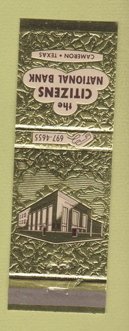 Matchbook Cover - Citizens National Bank Cameron TX