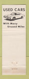 Matchbook Cover - Fuqua Sales Cars Andalusia AL