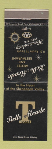 Matchbook Cover - Belle Meade Motel Harrisonburg VA