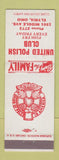 Matchbook Cover - United Polish Club Olyria OH