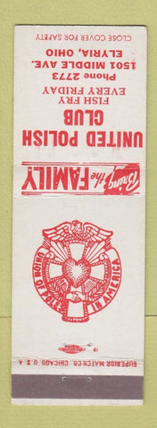 Matchbook Cover - United Polish Club Olyria OH