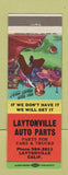 Matchbook Cover - Laytonville Auto Parts CA