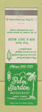 Matchbook Cover - Palm Garden Restaurant Largo FL