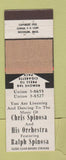 Matchbook Cover - Chris Spinosa Orchestra
