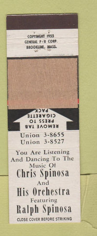 Matchbook Cover - Chris Spinosa Orchestra
