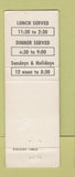 Matchbook Cover - Smorgas Table Restaurant Seaside CA